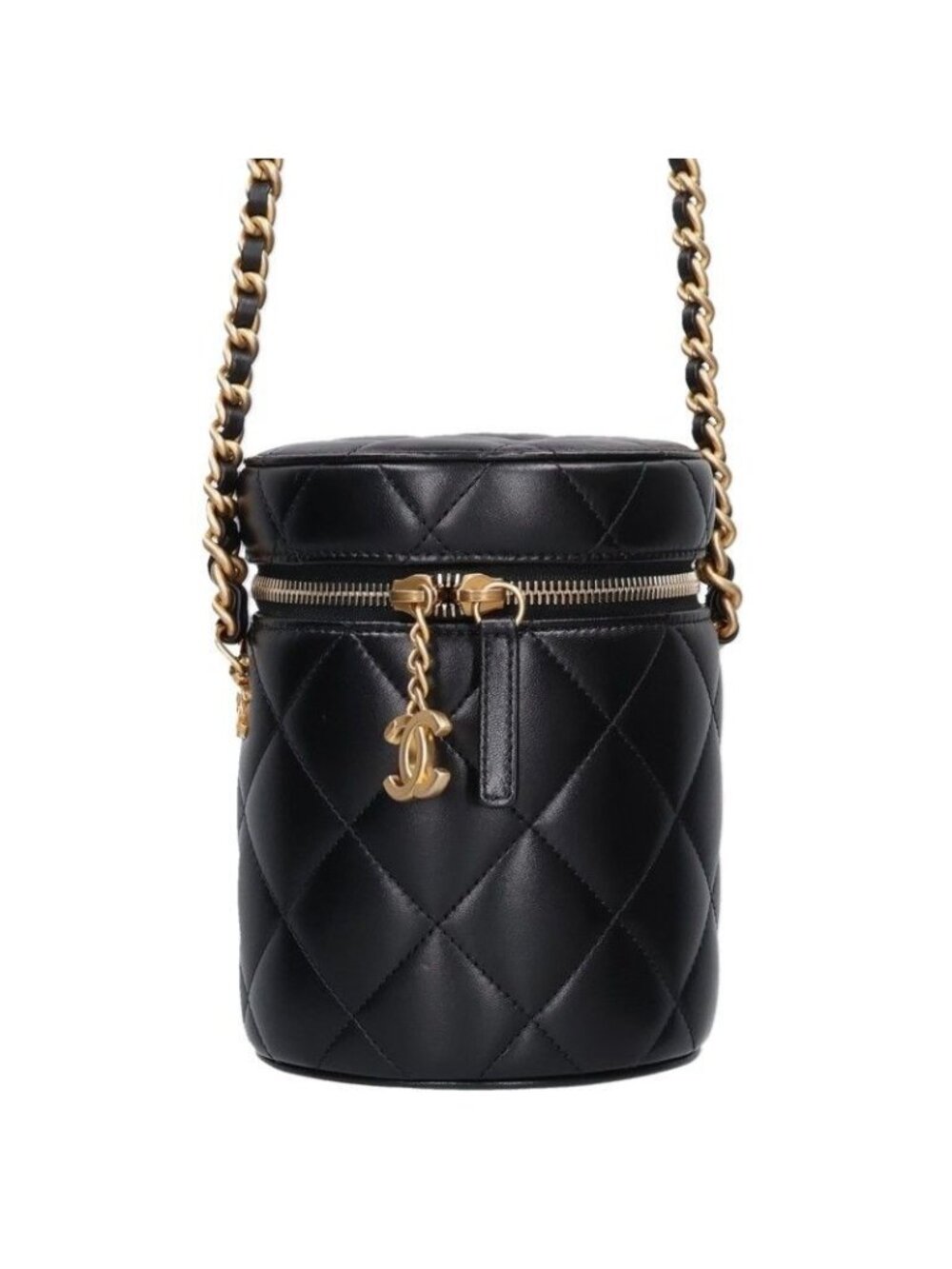 Chanel Vanity Quilted Lambskin Chain Shoulder Bag
